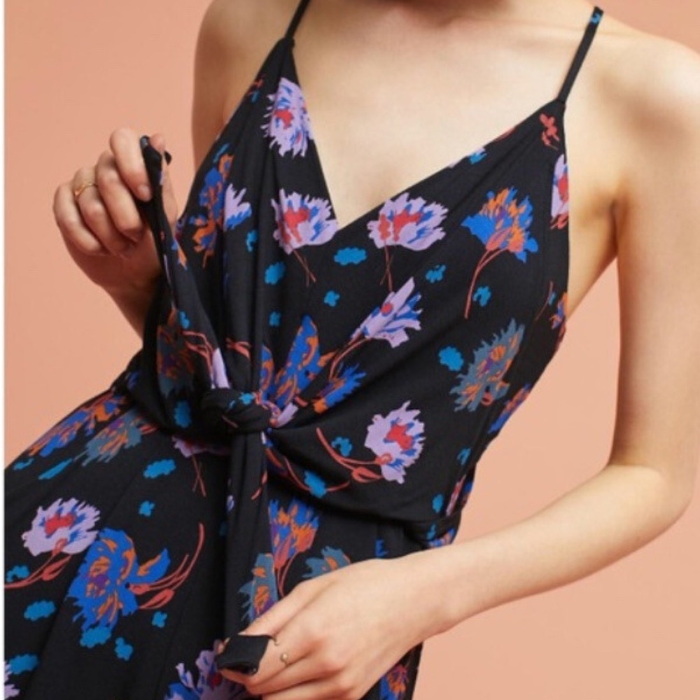 Anthropologie Moulinette Soeurs Floral Willa Tie Waist Romoer Jumpsuit